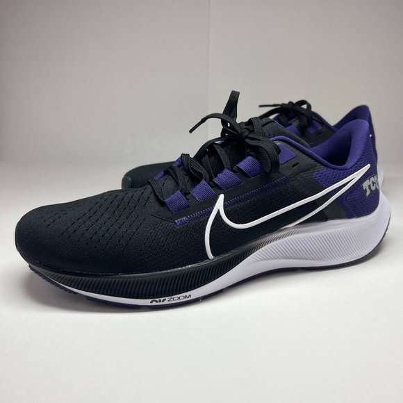 Nike TCU Horned Frogs Air Zoom Pegasus 38 Running Shoe DJ0855-001 - Picture 1 of 5